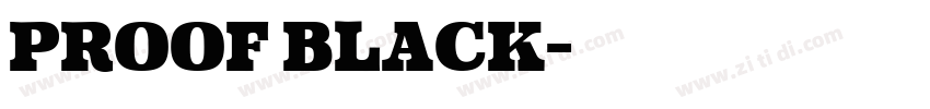proof black字体转换